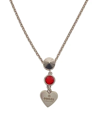 Collana donna Gucci con pietre colore argento con top SLV usata