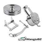 Saginaw Power Steering Pump & 2 Grooves Pulley Kit for SBC BBC Chevy 350 400
