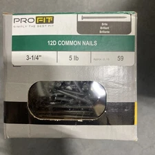Pro-fit Common Framing Nails 12D 5Lb 3-1/4" 0054185