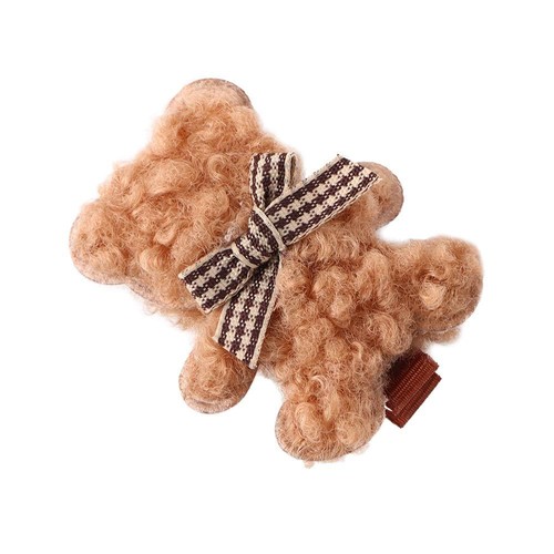 Plush Women Hair Clips Hair Accessories Korean Style Barrettes Bear Hairpin - Picture 8 of 12