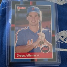 Donruss 1988 Gregg Jefferies New York Mets #657 RC Base Set Blue Corner