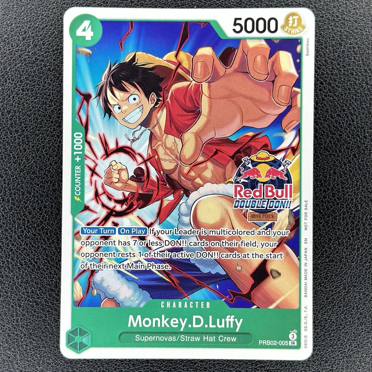 Monkey.D.Luffy (Red Bull Double Don!!) PRB02-005 One Piece