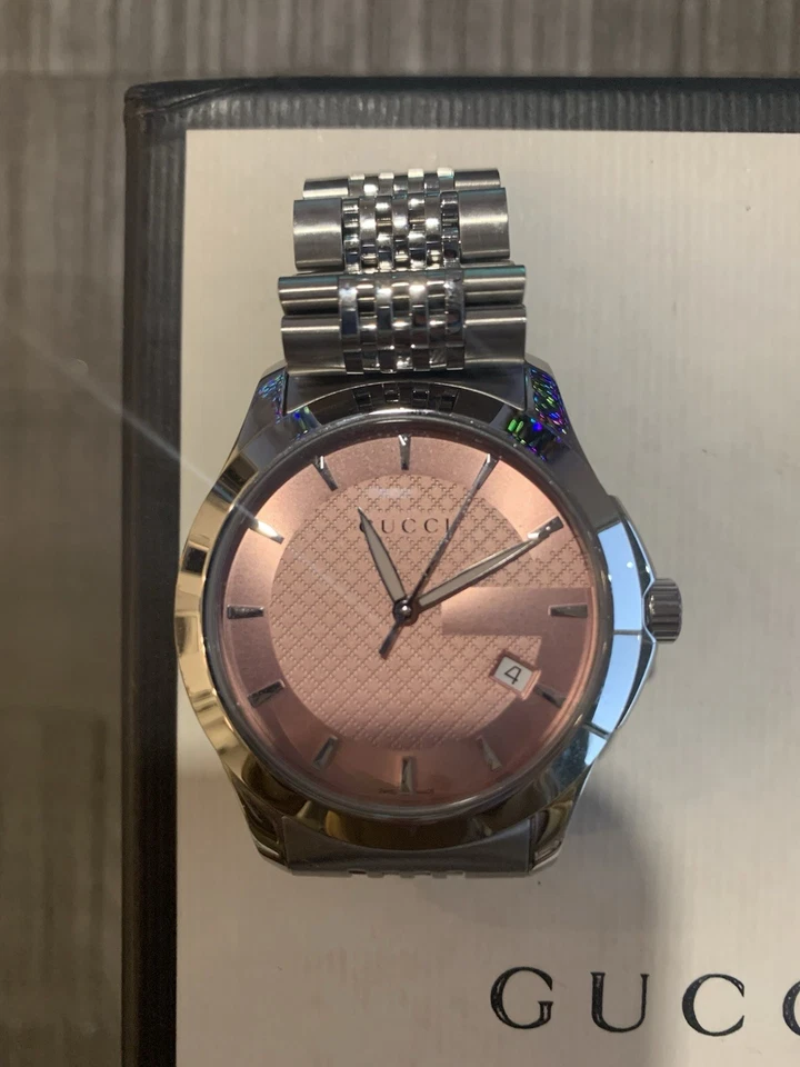 Gucci G Timeless 126.4 Stainless Steel Quartz Ladies Watch 27 MM Box And Papers - Image 2 of 4