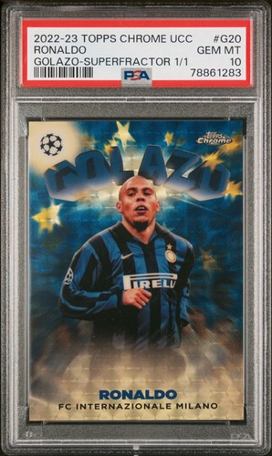 2022-23 Topps Chrome UCC- Golazo Ronaldo 1/1 SuperFractor PSA 10