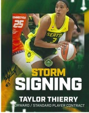 TAYLOR THIERRY Signed 8 x 10 Photo WNBA Basketball SEATTLE STORM Ohio State