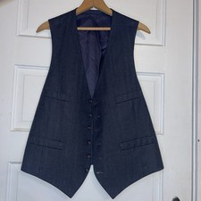 Dark Grey 6 Button Vest Suit Separate Knit High Quality Fabric Large 44  Chest