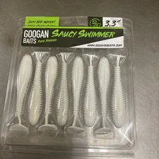 Googan Baits Saucy Swimmer 3.3”  White Pearl Shad