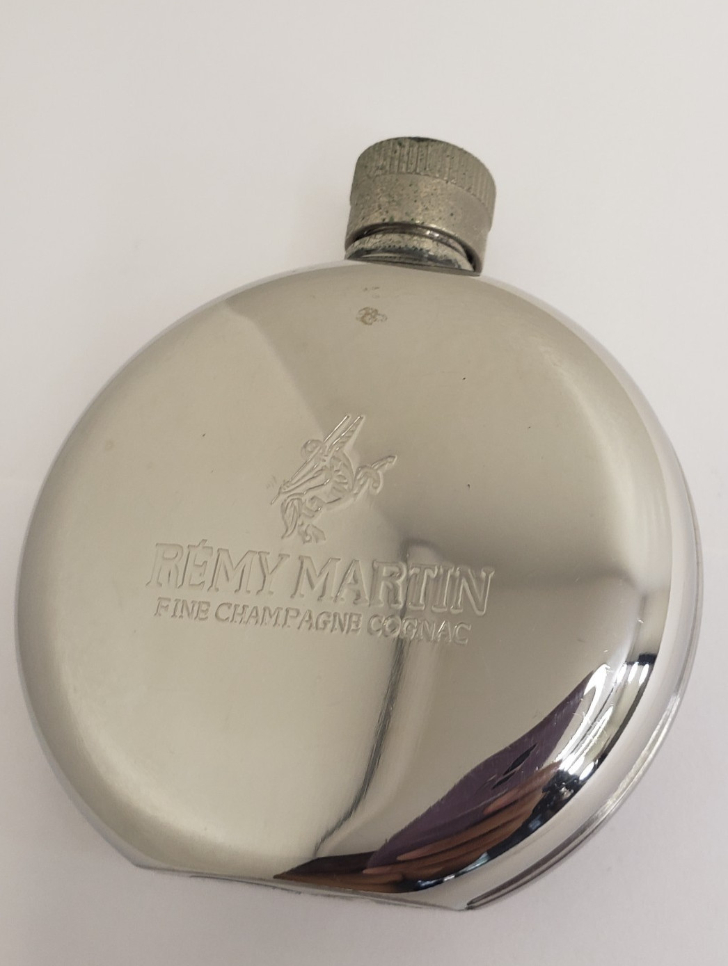 Remy Martin Pocket Flask Stainless Steel Vintage Y2k