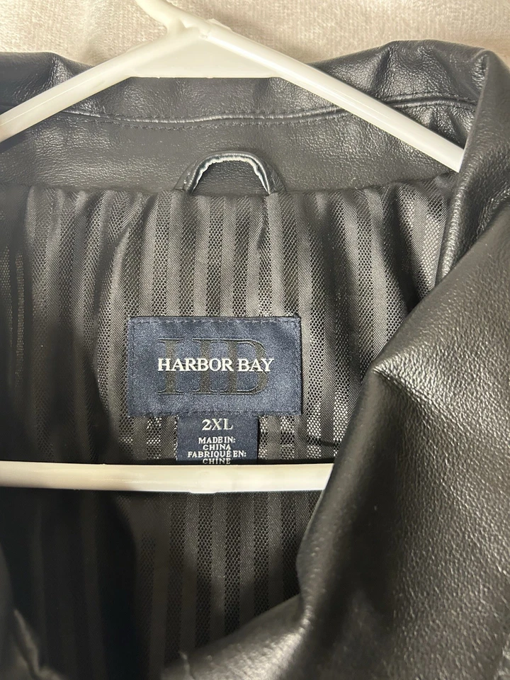 Chaqueta de bombardero blazer de cuero Stanford para hombre 2XL ¡Gran aspecto!  Foto 3 de 4