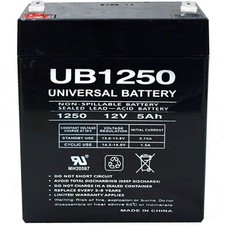 12-Volt 5 Ah F2 Terminal Sealed Lead Acid SLA AGM Rechargeable Battery