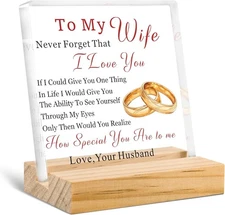 Gifts for Wife from Husband Acrylic Plaque Sign I Love You Gifts Wife Birthday G