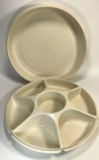 Tupperware - Vegetable Relish - Chip & Dip - Serving Tray & Lid