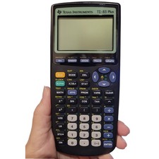 TEXAS INSTRUMENTS TI-83 PLUS GRAPHING CALCULATOR BLACK W/ COVER TESTED