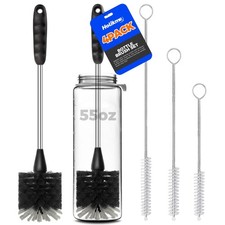 Bottle Brush Cleaner Set, 14" Long Handle Stainless Steel Bottle Cleaner Brush