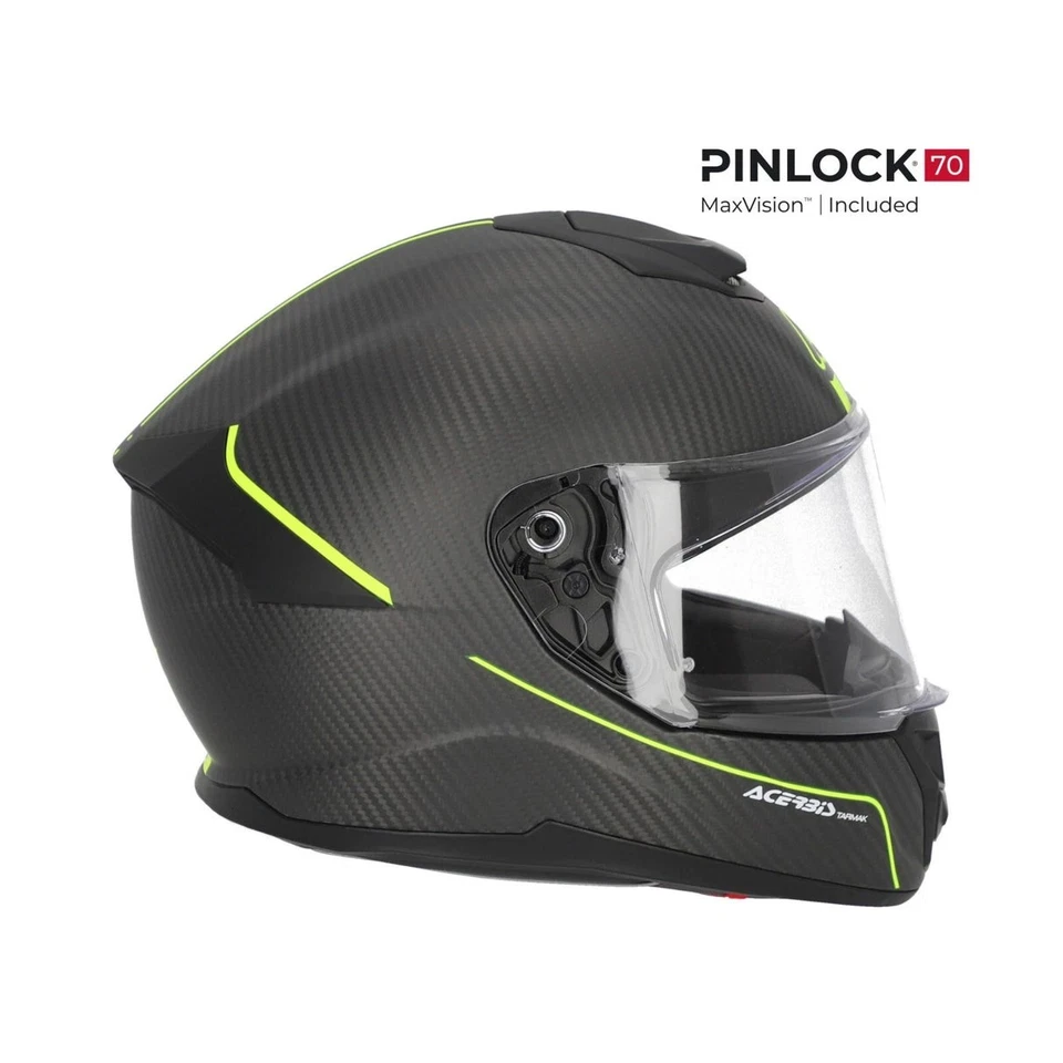 Casco de motocicleta Acerbis TARMAK 2206 Pinlock Road Sport carbono completo ECE 22-06 Foto 3 de 4