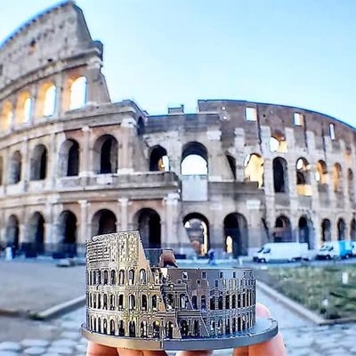 Stadium of Rome stainless steel DIY assembly model 3D puzzle