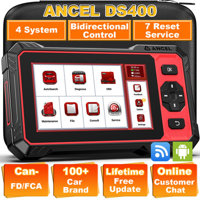 ANCEL DS400 Lite Car Bidirectional OBD2 Scanner ABS SRS ENG TCM Diagnostic Tool