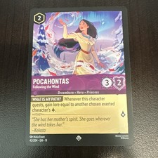 Disney Lorcana Pocahontas-Following the Wind 42/204 First Chapter Character Eng…