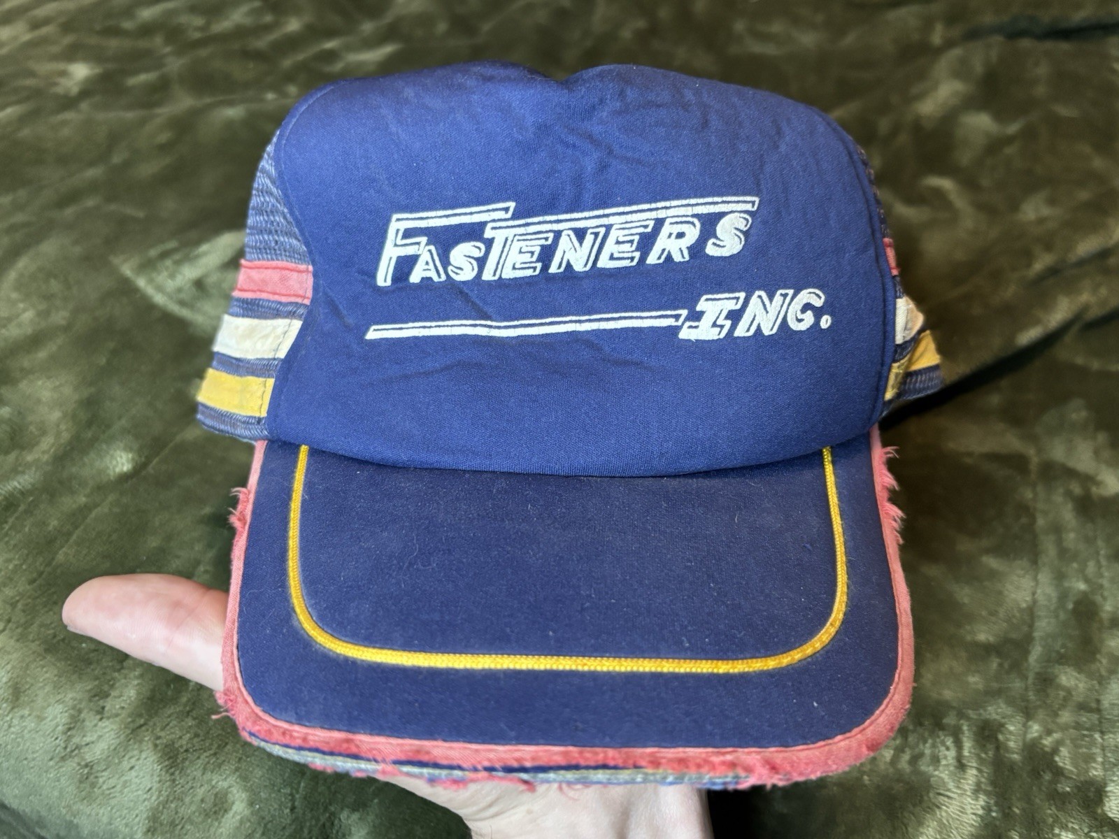 Blue Snap Back Trucker Baseball Dad Cap Mesh Fasteners