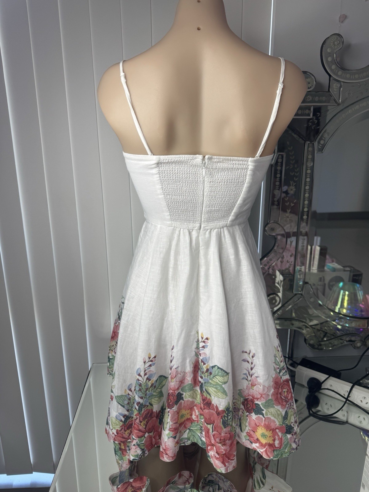 ZIMMERMANN- Bellitude Linen Corset Mini Dress- With Detachable Straps 🩷