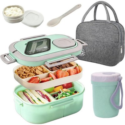Lunch Box For Women, Bento Box With 2-Tier Container, Microwave/Dishwasher Safe