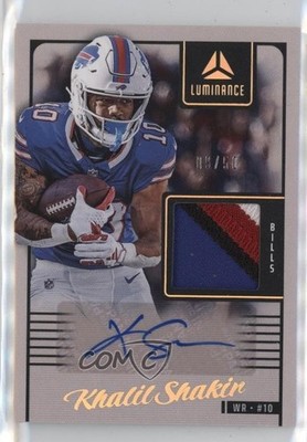 2025 Panini Luminance Jerseys Gold 9/50 Khalil Shakir #AJY-KSH Auto 10w8