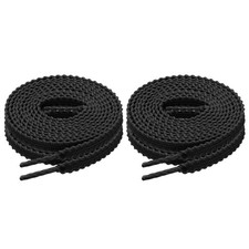 2 Pair Flat Shoe Laces, 63 Inch Athletic Shoelaces for Sneakers Running, Black