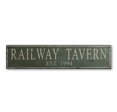 Custom Tavern / Pub Est Date Sign -Rustic Hand Made Distressed Wooden