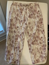 Haven Well within talbots pajamas pants 100 cotton organic knit crop large L