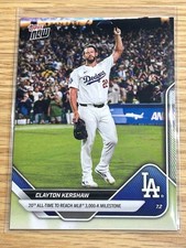 2025 MLB Topps NOW 373 Kershaw 3000 strikeouts