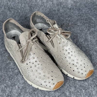 OTBT Lunar Silver Metallic Leather Sneaker- Sz 10