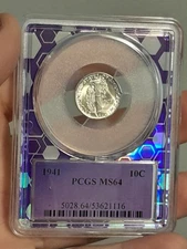 1941 MERCURY DIME - PCGS MS64