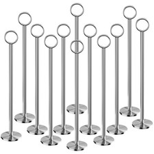 12PK Table Number Holders Place Card Holders 12 Inch Table Card Holders Steel...