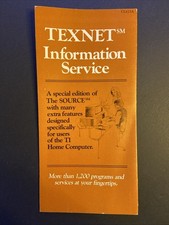 Vintage TEXNET information service pamphlet CL623A Fold Out Variation Ti99/4a