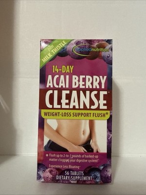Applied Nutrition 14 Day Acai Berry Cleanse Dietary Supplement 56 Tabs Exp 06/26