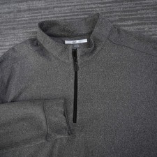 Greg NormanQuarter Zip Pullover Men XL Gray Heather Performance Golf Sweater