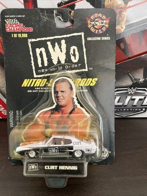 Curt Hennig nWo WCW Nitro-Street Rods Die Cast Car. 1 Of 19,998 Yellow And Wear