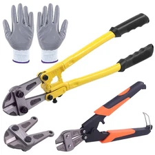 5Pcs Bolt Cutter Set, 18'' Heavy Duty Bolt Cutter with Replacement Head and 8...