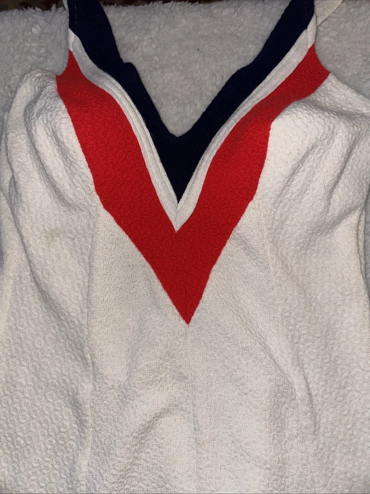 Traje de baño Lee vintage años 60 rojo, blanco, azul 10/32 Foto 2 de 4