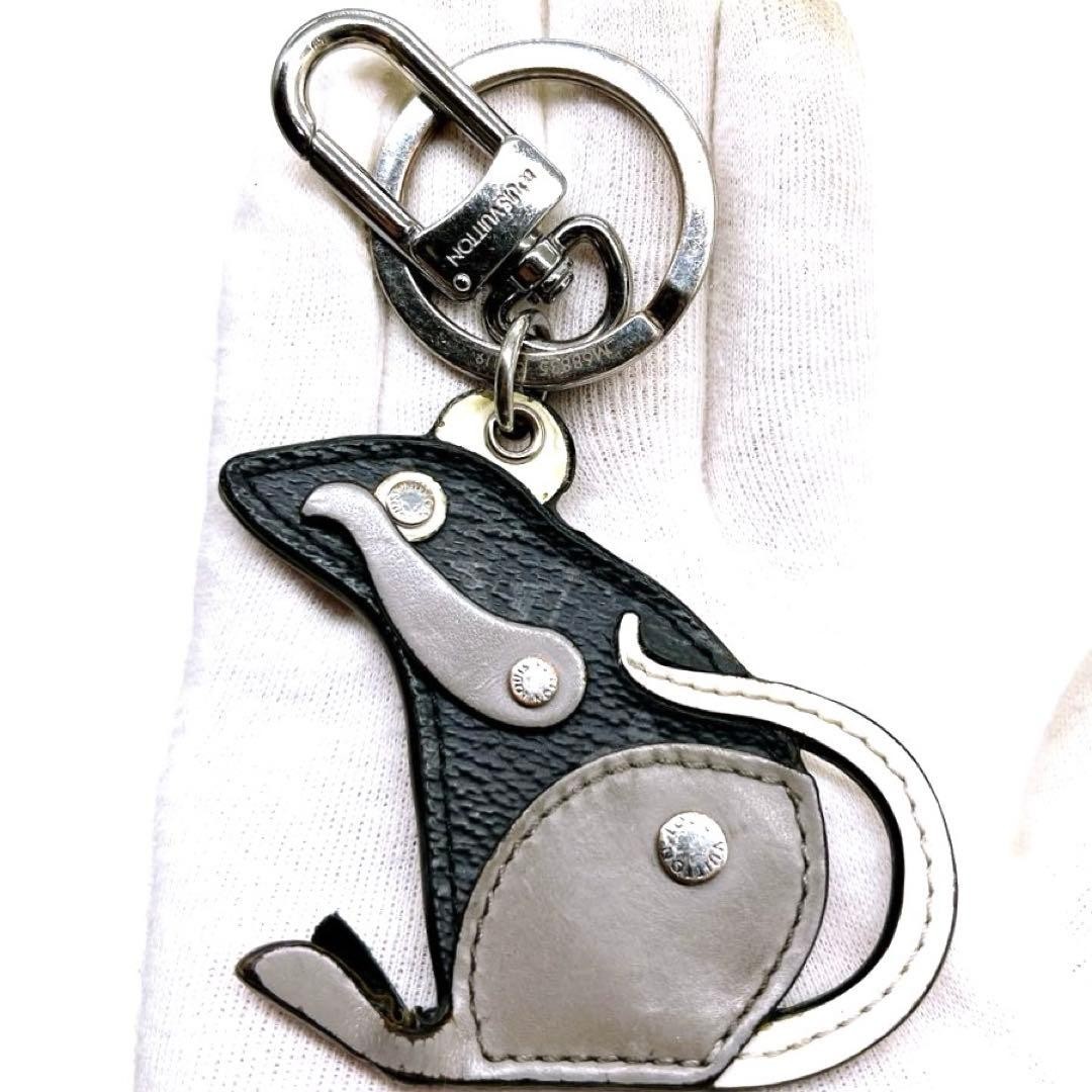 LOUIS VUITTON M68835 Eclipse Porte Cles LV Rat Key Bag Charm USED JP thumbnail 7
