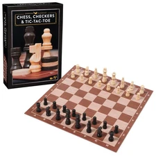 Spin Master Games 6072404 Cardinal Classics Chess Checkers and Tic-Tac-Toe Set