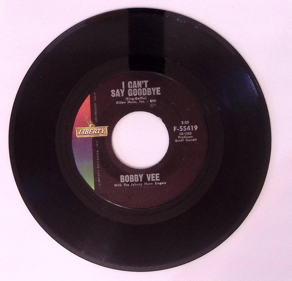 BOBBY VEE PLEASE DON'T ASK ABOUT BARBARA/I CAN'T SAY GOODBYE VINYL 45 68-121 - Image 2 of 3