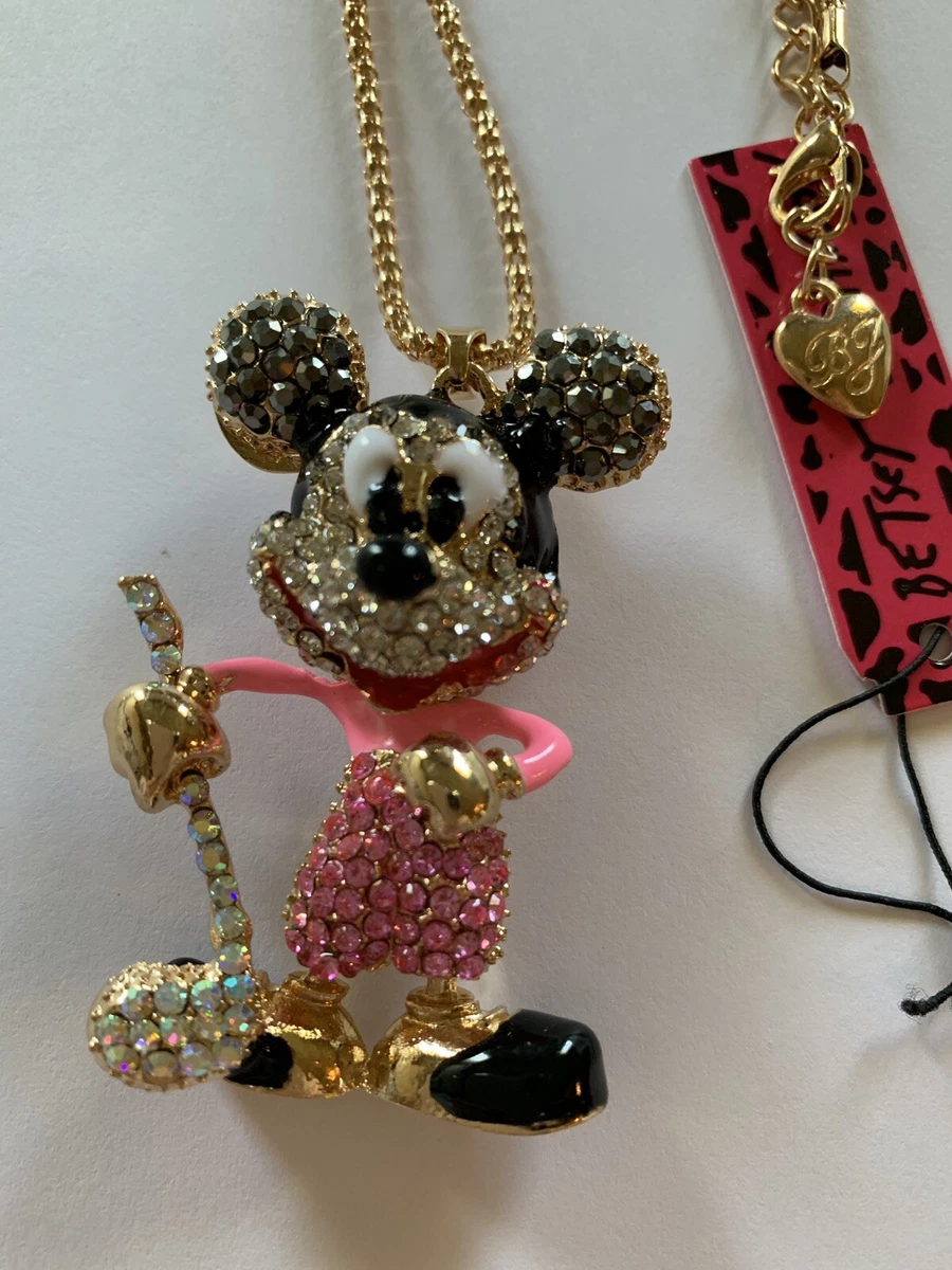 Betsey johnson mickey mouse necklace sale