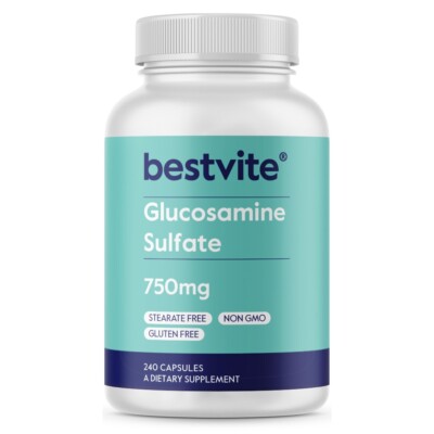 Glucosamine Sulfate 750mg (240 Capsules)-No Stearates