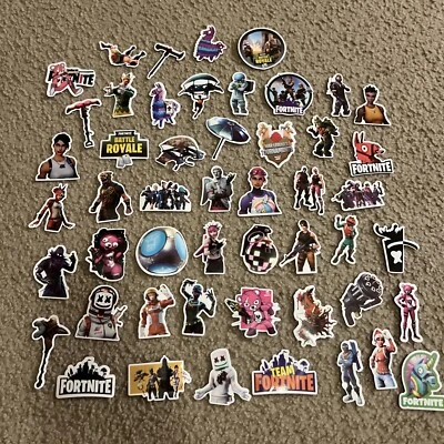 Mix 50 PCs Fortnite PC Epic Game Luggage Notebook Sticker-Lot A