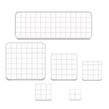 6 Pieces Stamp Blocks Acrylic Clear Stamping Blocks Tools with Grid Lines for...