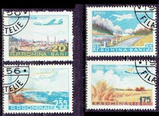 Romania 1956 Aircraft Over Landscapes Airmail J95
