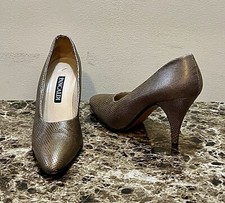 Pancaldi Vintage Brown Snakeskin Pumps