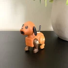 Vintage Fisher Price Little People Brown Black Farm Dog Multi Dark Leg Hex Screw