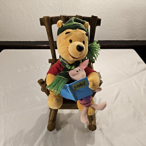 Gemmy Disney Christmas Winnie the Pooh & Piglet Multi-Action Rocking ...